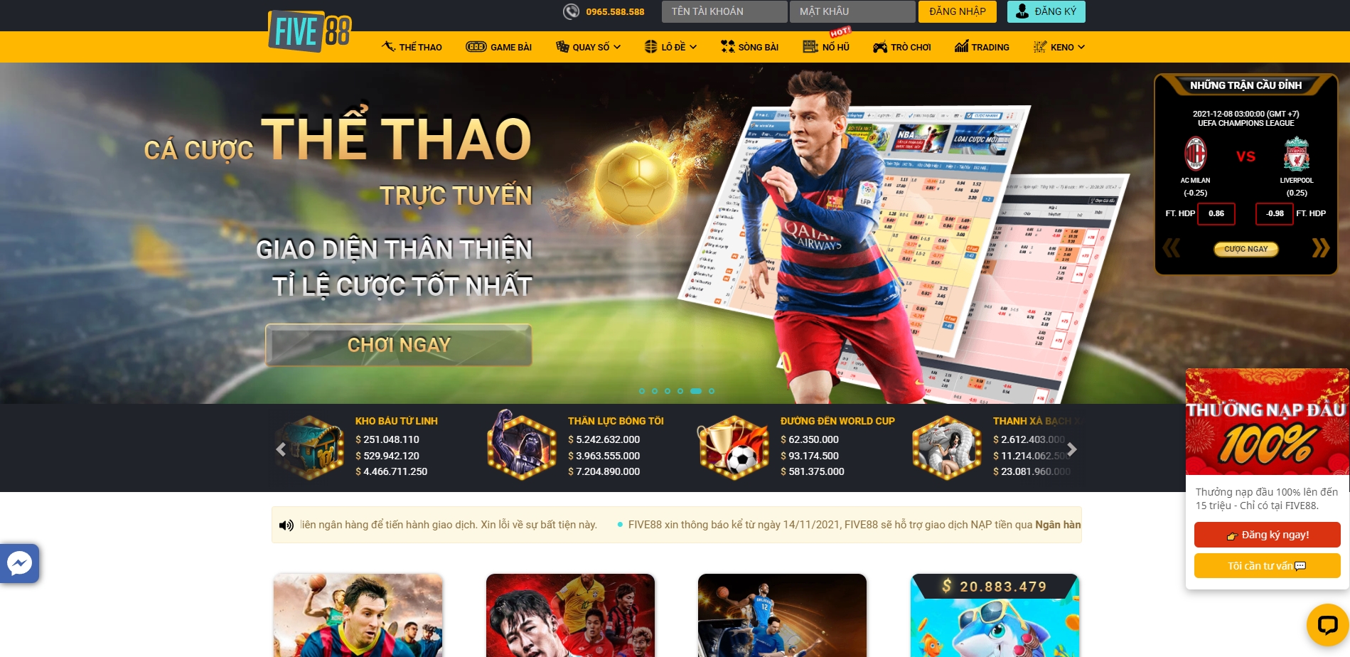 Nhà cái uy tín five88 uy tín chuyên nghiệp